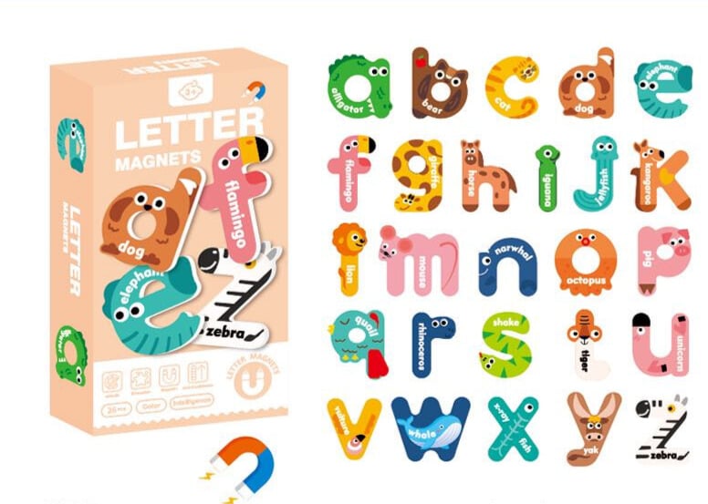 Bokstaver og figurer i magnet